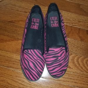 Fuchsia Slip Ons Womens Size 9